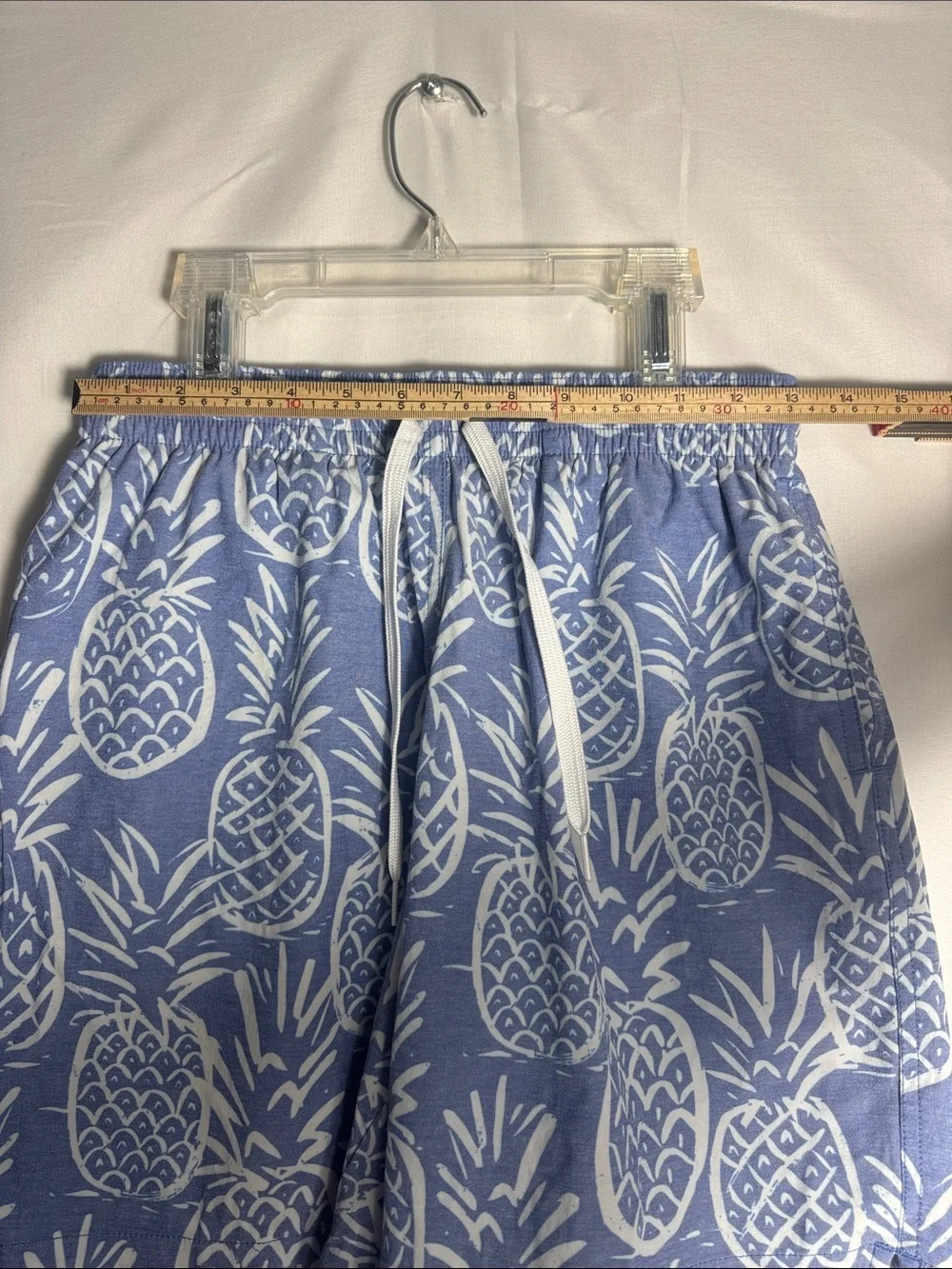 Chubbies Men's Blue Pineapple-Print Swim Trunks Size Small